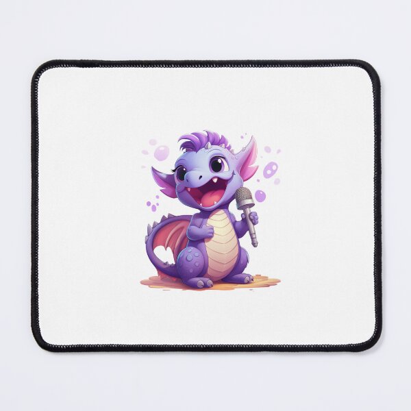 Item preview, Cute Adorable Purple Dragon Singing - Sticker designed and sold by kalyssa44.