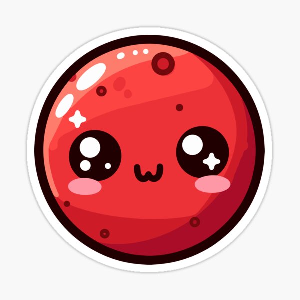 Mighty Mars - Kawaii Planet Sticker