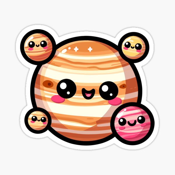 Jovial Jupiter - Kawaii Planet Sticker