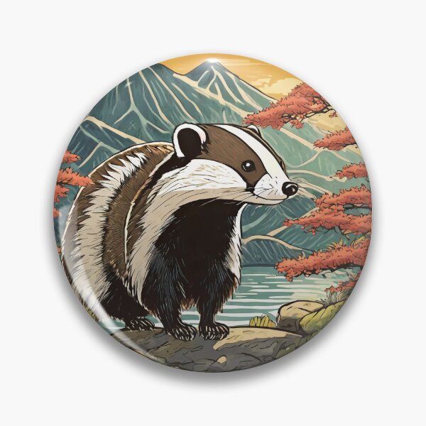 Item preview, YOKAI BADGER MUJINA designed and sold by cubiask.
