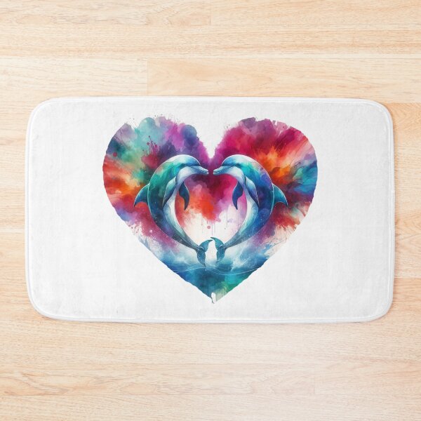 Item preview, Dolphins in Heart Splash designed and sold by critterpatchusa.