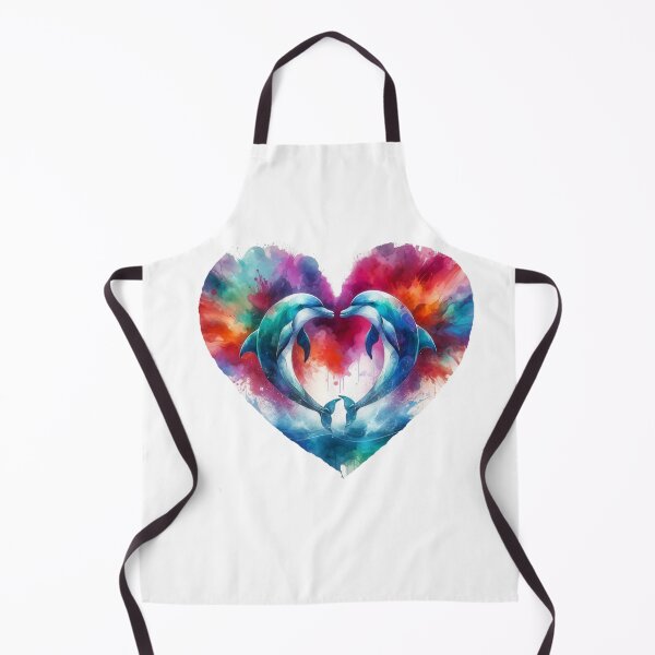 Item preview, Dolphins in Heart Splash designed and sold by critterpatchusa.