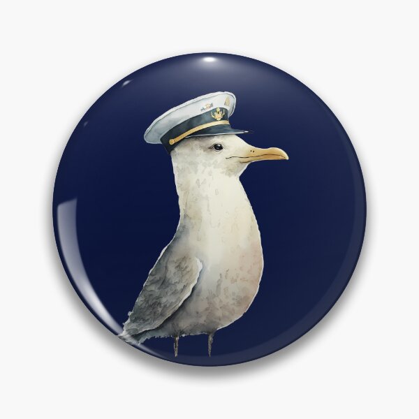 Artikelvorschau, Seagull Seafarer Captai, Moin entworfen und verkauft von PandaKunst.