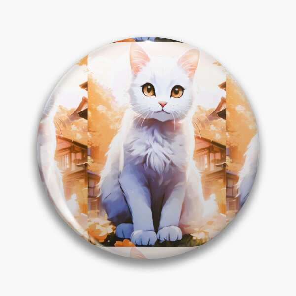 Item preview, young white cat sitting designed and sold by janjacbu.