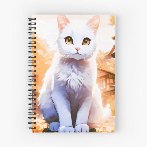 Item preview, young white cat sitting designed and sold by janjacbu.