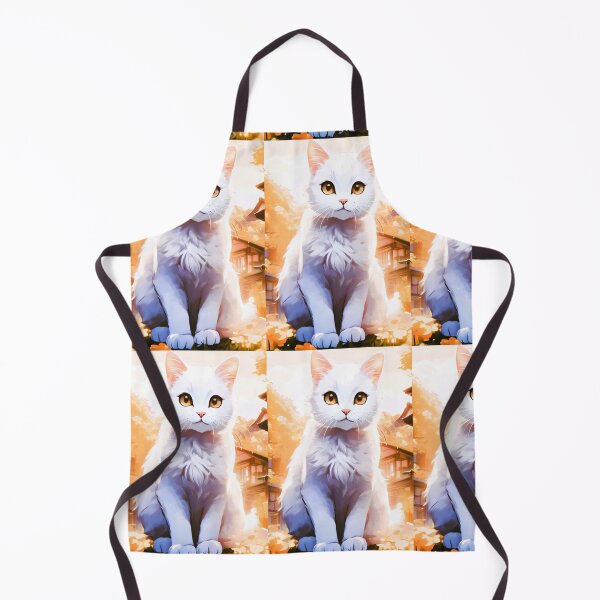 Item preview, young white cat sitting designed and sold by janjacbu.