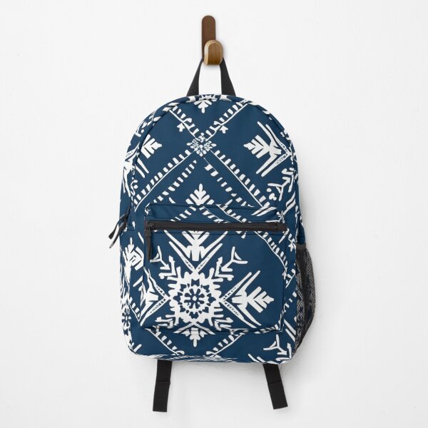 Item preview, Navy Blue and White Snowflakes - Diamond Pattern  designed and sold by HausKatz.