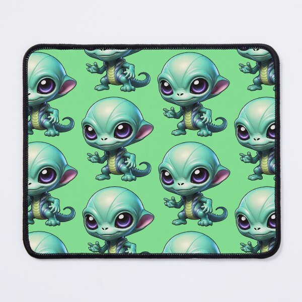 Artikelvorschau, Chibi grüne Eidechse Alien entworfen und verkauft von amoebebe.