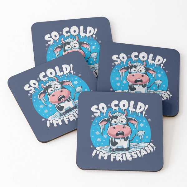Item preview, I'm Friesian! - Comical Shivering Cow Design designed and sold by Sir Meow Meow.