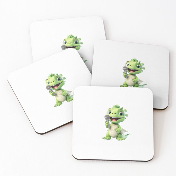 Item preview, Cute Green Dragon Singing - Sticker designed and sold by kalyssa44.