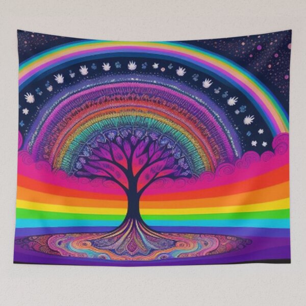 Item preview, Rainbow Fields and Rainbow Tree designed and sold by TheDarkWardrobe.