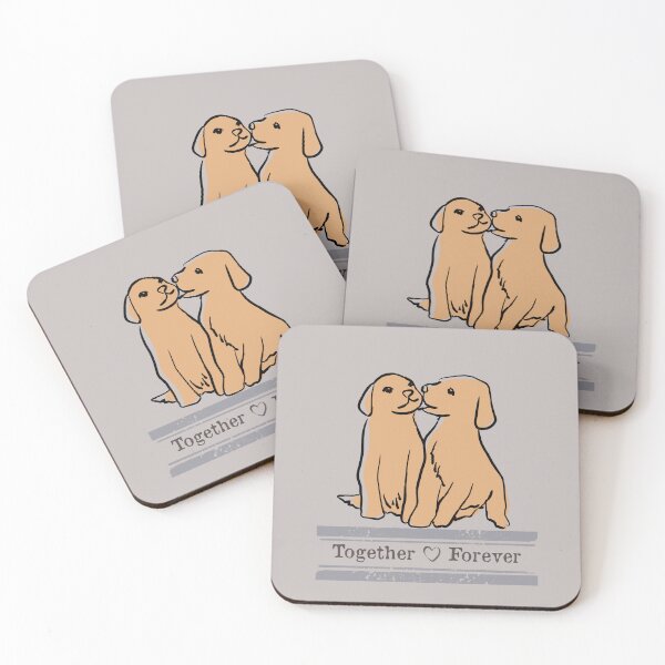 Item preview, Cute dogs, Together Forever. Labrador, Golden Retriever  designed and sold by BloomingByL.