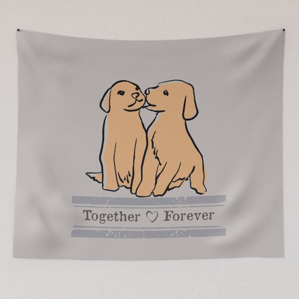 Item preview, Cute dogs, Together Forever. Labrador, Golden Retriever  designed and sold by BloomingByL.