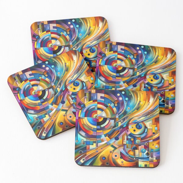 Item preview, A vivid and dynamic composition inspired by Wassily Kandinsky's abstract art designed and sold by EZfashion.