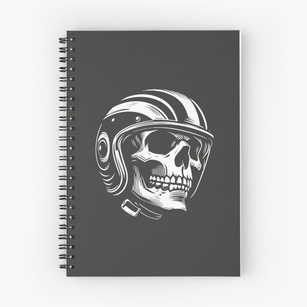 Item preview, Skull rider with full helmet in black and white reverse designed and sold by DeathRiders.