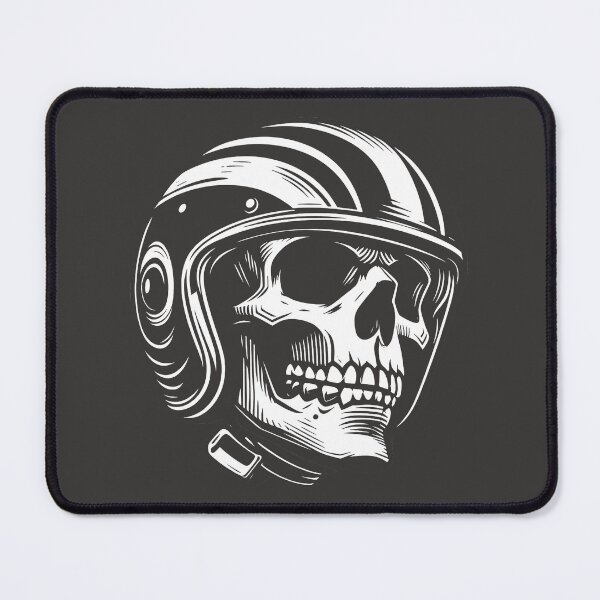 Item preview, Skull rider with full helmet in black and white reverse designed and sold by DeathRiders.