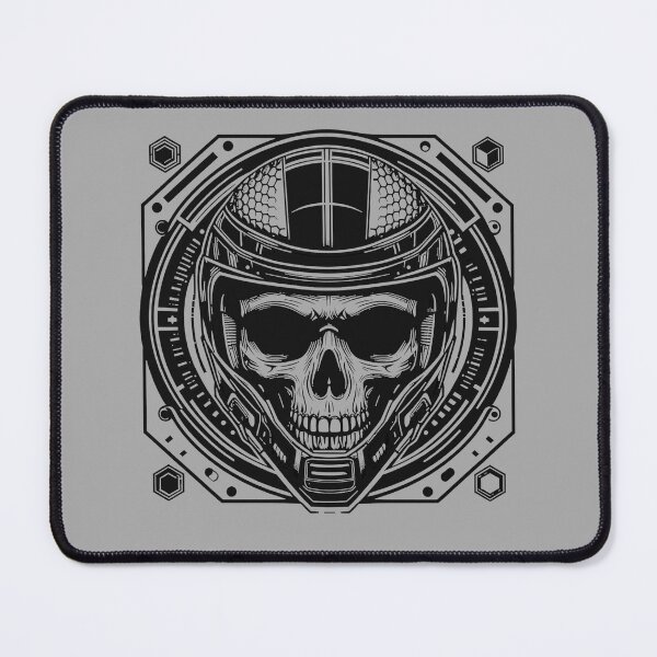 Item preview, Skull rider with full helmet in black and white geometrical background designed and sold by DeathRiders.