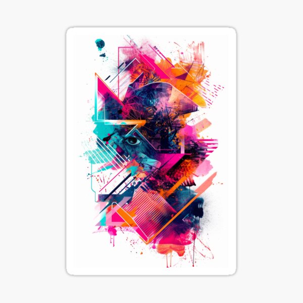 Item preview, Abstract Visionary - Mixed Media Art designed and sold by Cyberpunk-shop.