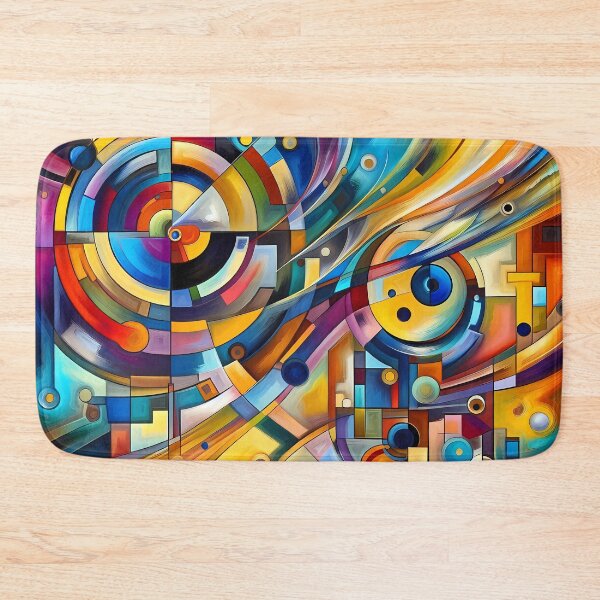 Item preview, A vivid and dynamic composition inspired by Wassily Kandinsky's abstract art designed and sold by EZfashion.
