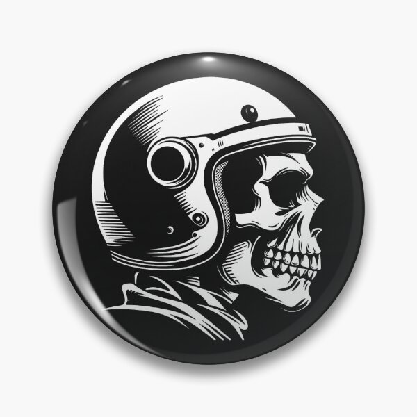 Item preview, Skull rider white profile designed and sold by DeathRiders.