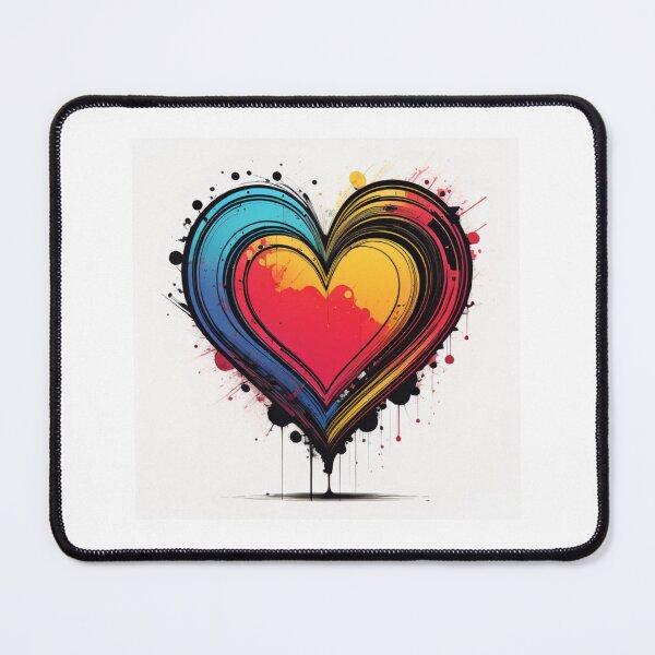 Item preview, Colourful heart with ink splaash designed and sold by zsofiet.