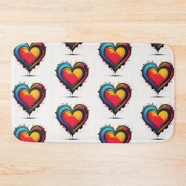 Item preview, Colourful heart with ink splaash designed and sold by zsofiet.