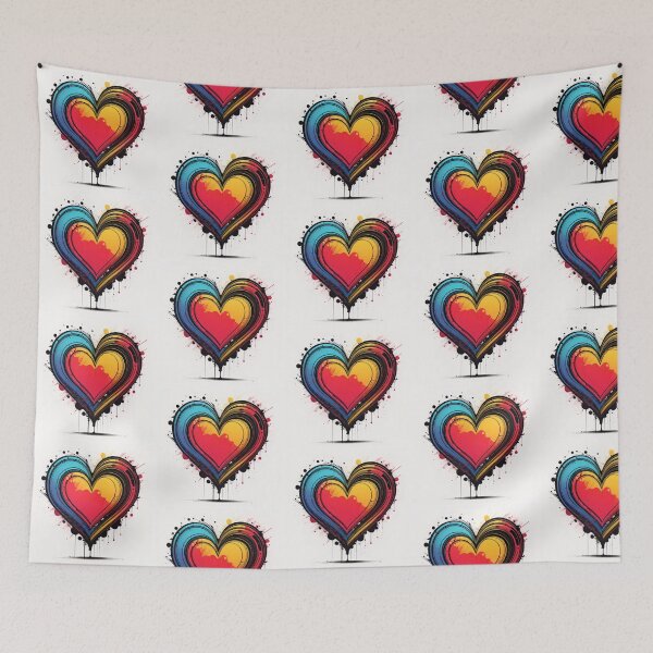 Item preview, Colourful heart with ink splaash designed and sold by zsofiet.
