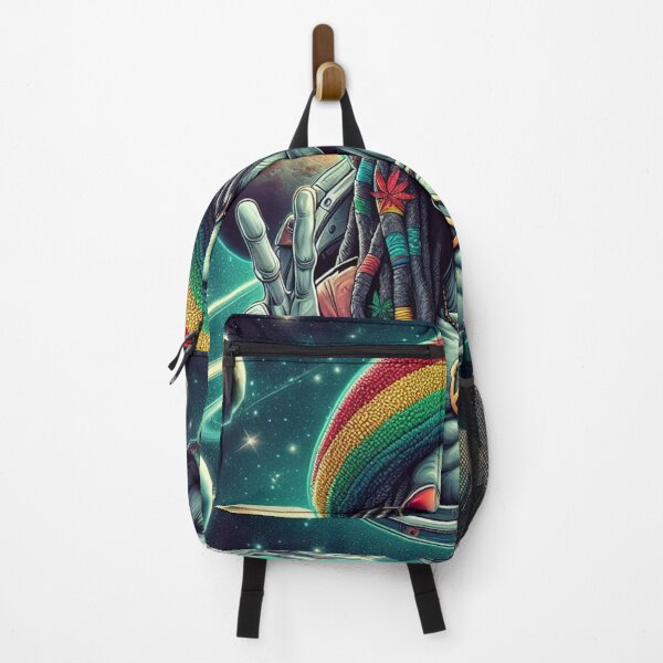 Item preview, Rasta Alien: Embrace a Cosmic Fusion of Colors and Vibes designed and sold by Rui Fernandes.