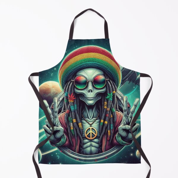 Item preview, Rasta Alien: Embrace a Cosmic Fusion of Colors and Vibes designed and sold by Rui Fernandes.