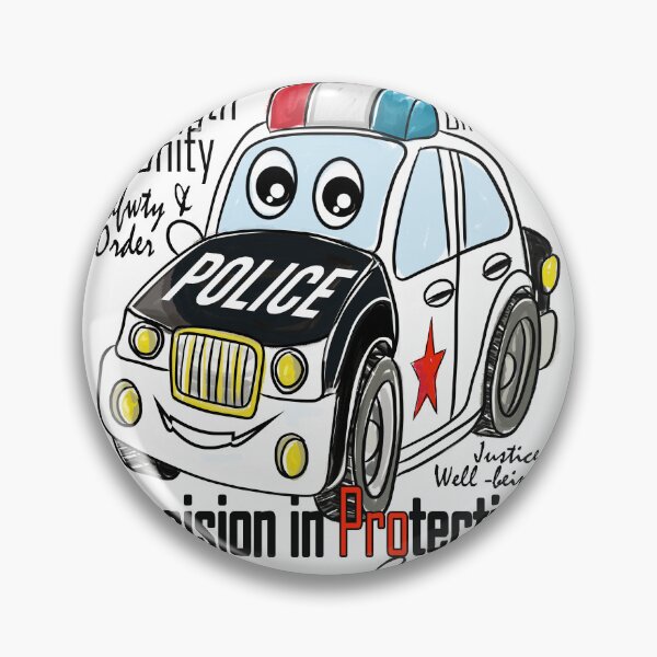 Artikelvorschau, Joyful Guardian: Lächelndes Polizeiauto-Design entworfen und verkauft von asprse.