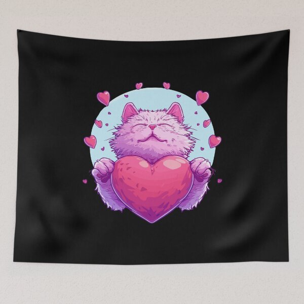 Item preview, Cat Love Heart designed and sold by TheRealmWithin.