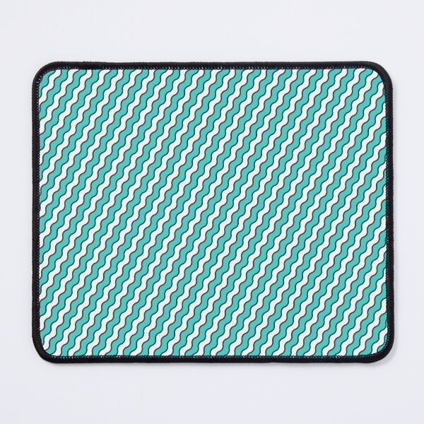Item preview, Teal & White Diagonal Segmented Waves Infinite Endless Design designed and sold by Alchemy-A-La-G.