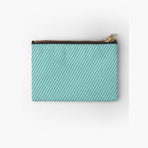 Item preview, Teal & White Diagonal Segmented Waves Infinite Endless Design designed and sold by Alchemy-A-La-G.