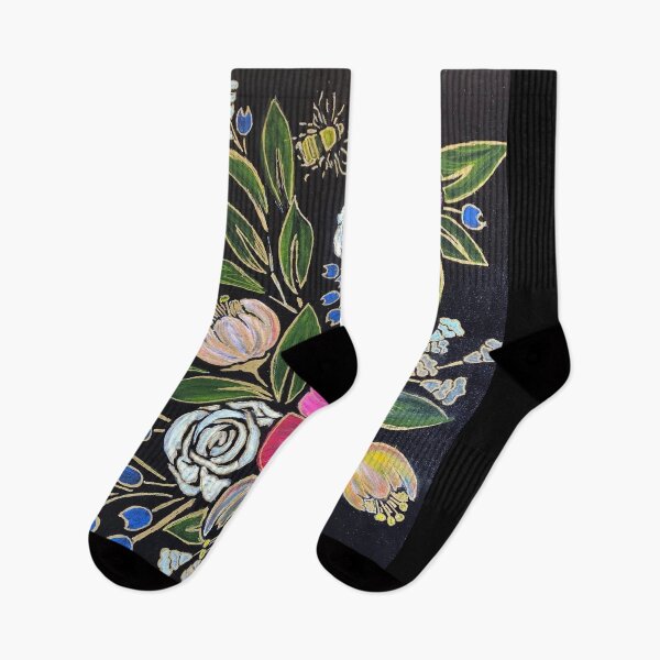 Item preview, Black Outlined Floral Art designed and sold by Denamarshallart.