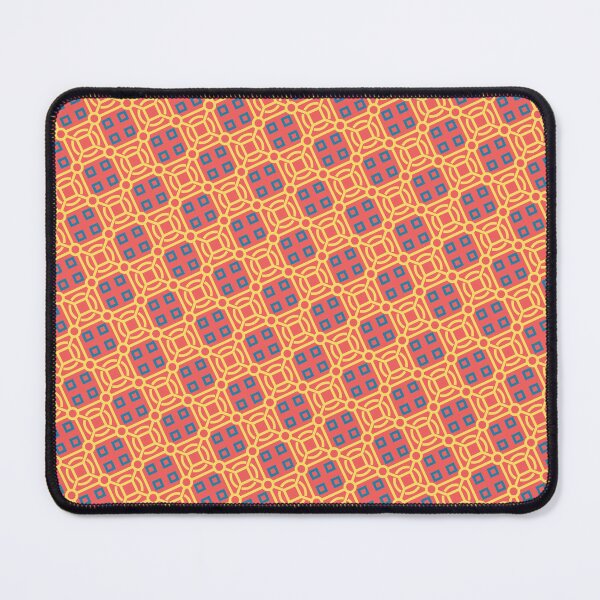 Item preview, Yellow & Blue Squares & Circles Stargate Geometric Endless Design designed and sold by Alchemy-A-La-G.