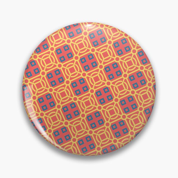 Item preview, Yellow & Blue Squares & Circles Stargate Geometric Endless Design designed and sold by Alchemy-A-La-G.