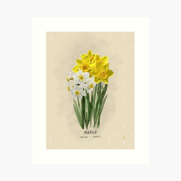 Item preview, March Birth Flower Month designed and sold by sydneybrookeart.