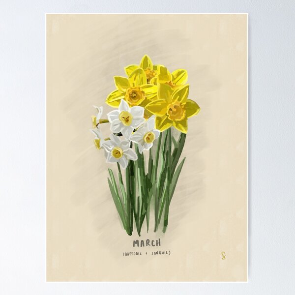 Item preview, March Birth Flower Month designed and sold by sydneybrookeart.