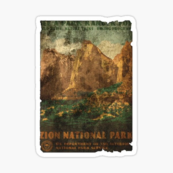 Vista previa del artículo con la obra «Póster Parque Nacional Ziont Corazones Honestos», diseñado y vendido por EndlessElegance.
