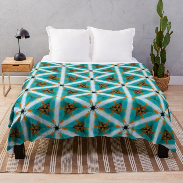 Item preview, Turquoise Orange Kaleidoscope Pattern designed and sold by KiwiArtistDK.