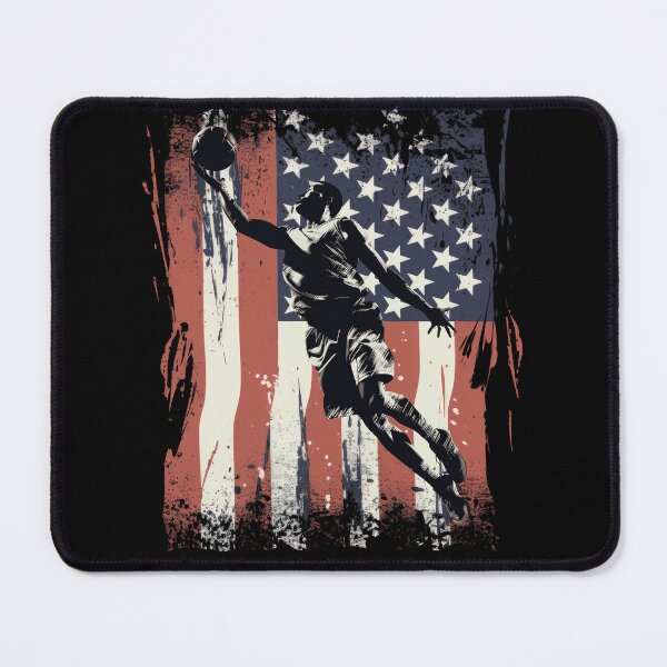 Item preview, American Flag Basketball USA Flag 4th of July Men Boys Kids designed and sold by DrawHandArt.