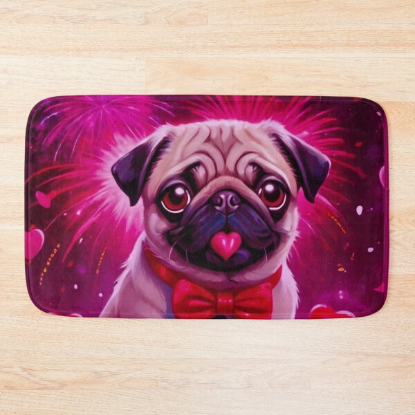 Item preview, Pug HAPPY HOLIDAYS 170 Valentines Day BE MY VALENTINE designed and sold by RedBluffTraders.