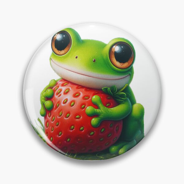 Item preview, Frog with strawberry Card designed and sold by Tamer ⭐⭐⭐⭐⭐.