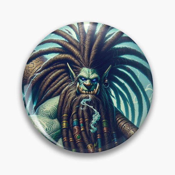 Item preview, "Rasta Troll Rockstar Commands Fantastical Realm with Thunderous Presence" designed and sold by Aidesign77.