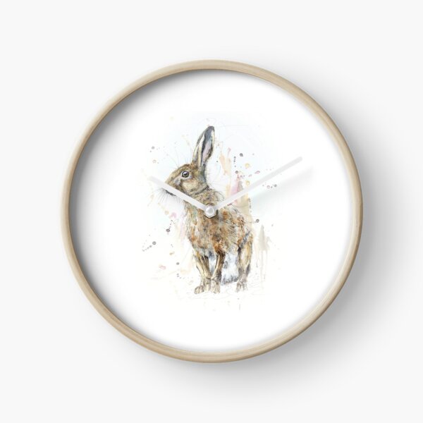The Original Watercolour Hare Clock