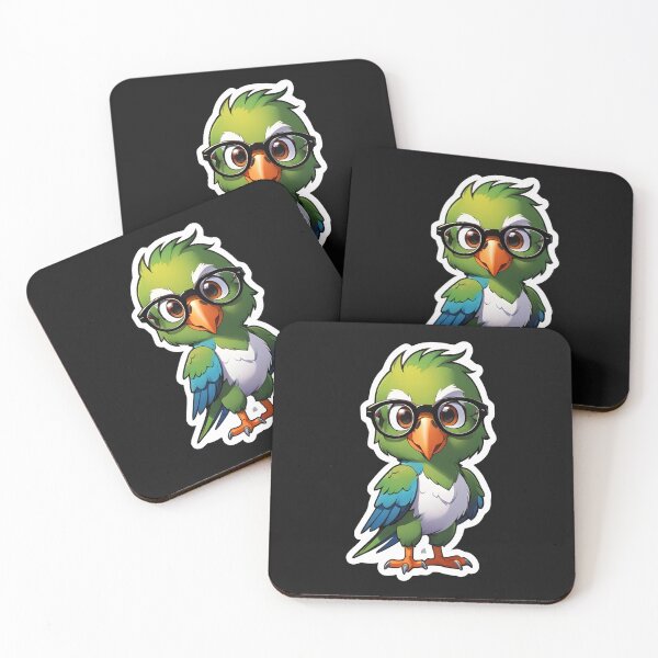 Item preview, Stylish Parrot with Glasses - Trendy Bird designed and sold by styleonestaa.