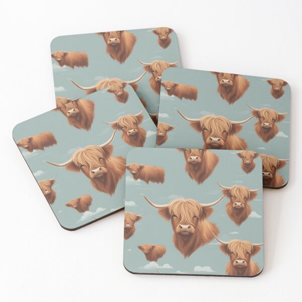 Item preview, Highland Cows Wallpaper designed and sold by Zenvo.