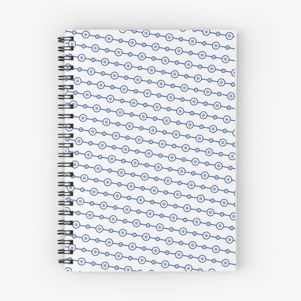 Item preview, Blue Rings Grey Dots White Background Endless Design designed and sold by Alchemy-A-La-G.