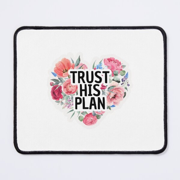 Item preview, Trust his plan, Gifts with Christian quotes designed and sold by GiftedFaith.