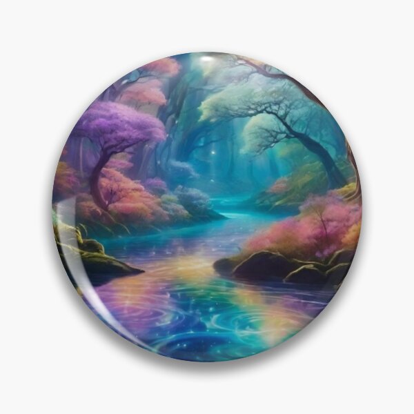 Item preview, Enchanted Forest with Galaxies Flowing Down Stream designed and sold by Ethereal-Canvas.